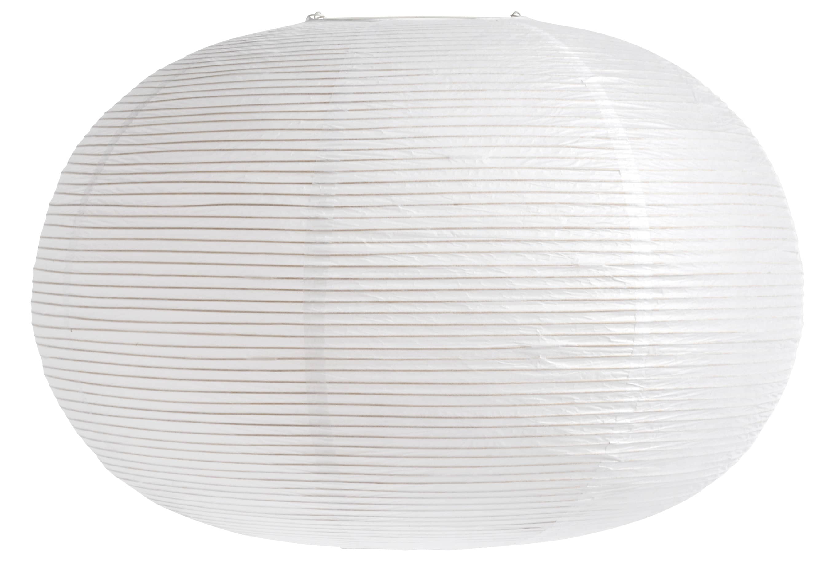 Runder, weißer Reispapier Lampenschirm von Hay, 70 cm Durchmesser, für stimmungsvolle Beleuchtung.