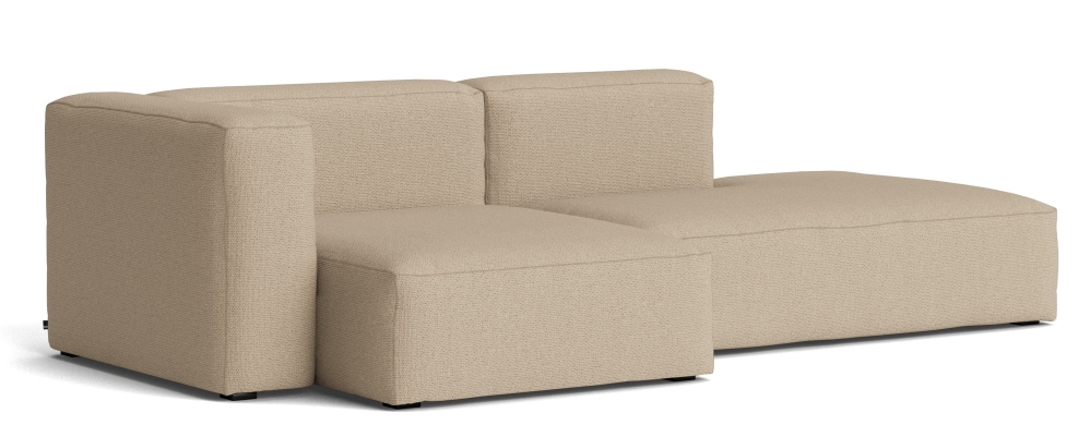 Mags Sofa 2,5-Sitzer in warmgrauem Stoff. Modernes, modulares Sofa mit Armlehne links.