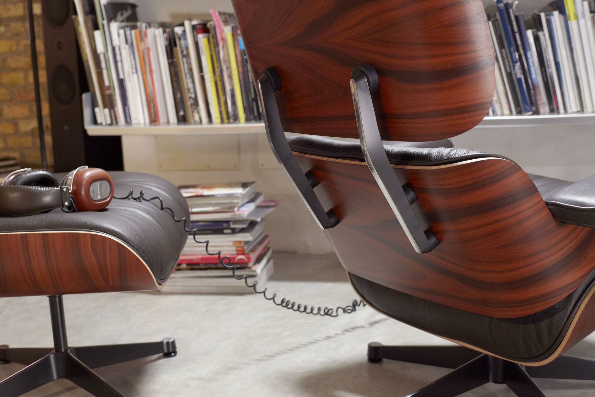 Eames Lounge Chair & Ottoman Sessel Leder Premium Vitra | Premium F