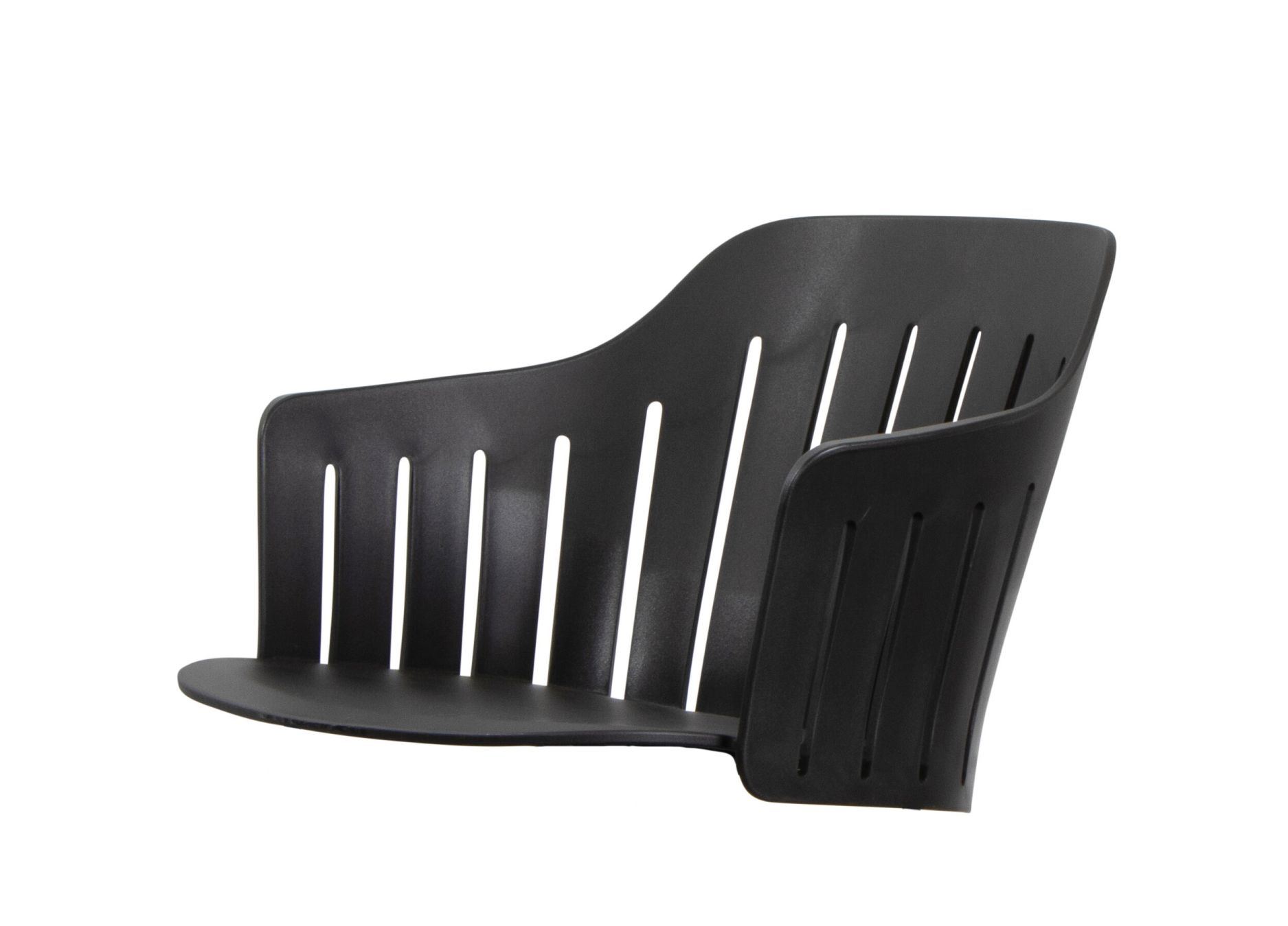 Schwarzer Cane-Line Choice Stuhl mit Stahlgestell, Outdoor-Möbel für Garten und Terrasse.