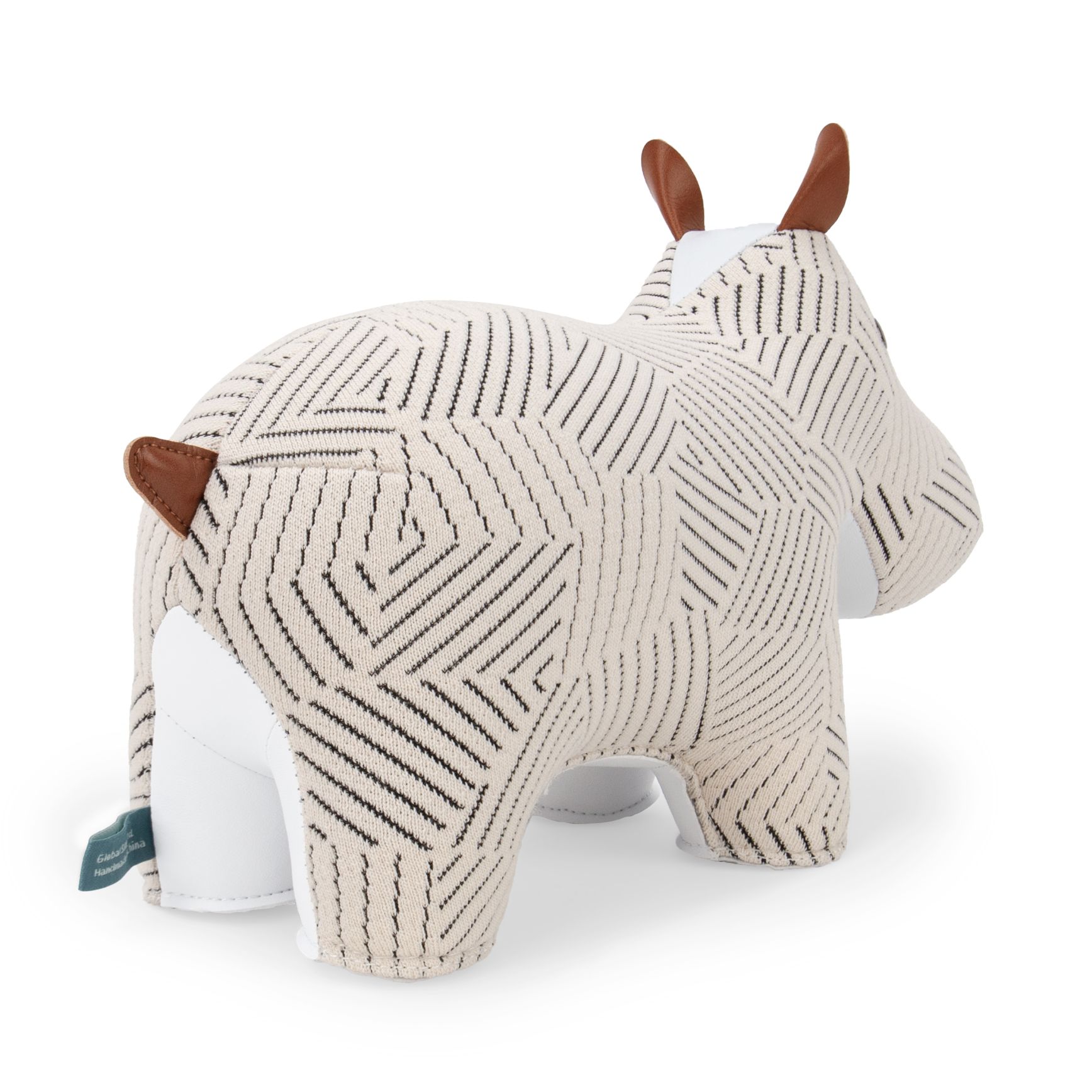 Buchstütze Hippo Razzle Dazzle weiß Züny x KVADRAT