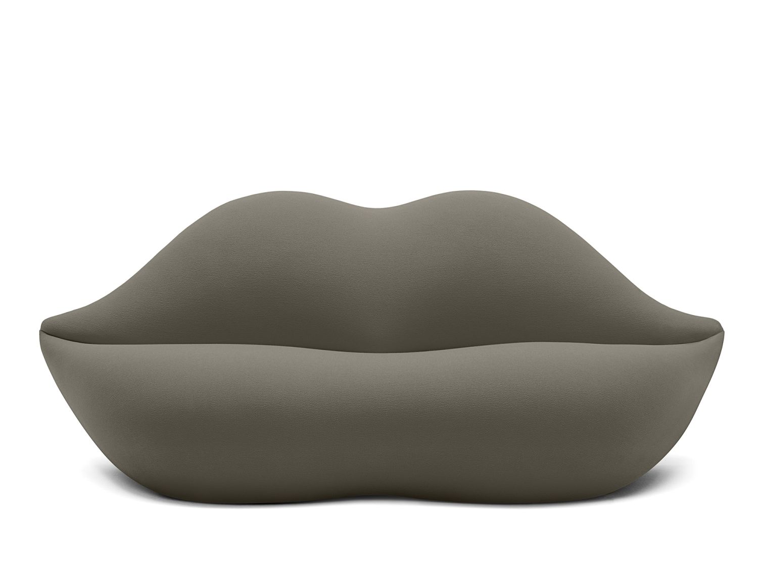Bocca Sofa in Walnussbraun von Gufram: Lippenförmiges Design Sofa für Wohnzimmer und Lounge.