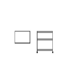 Kartell Trays Servierwagen mit drei Ablagen in Grau, ideal für Küche und Wohnzimmer.