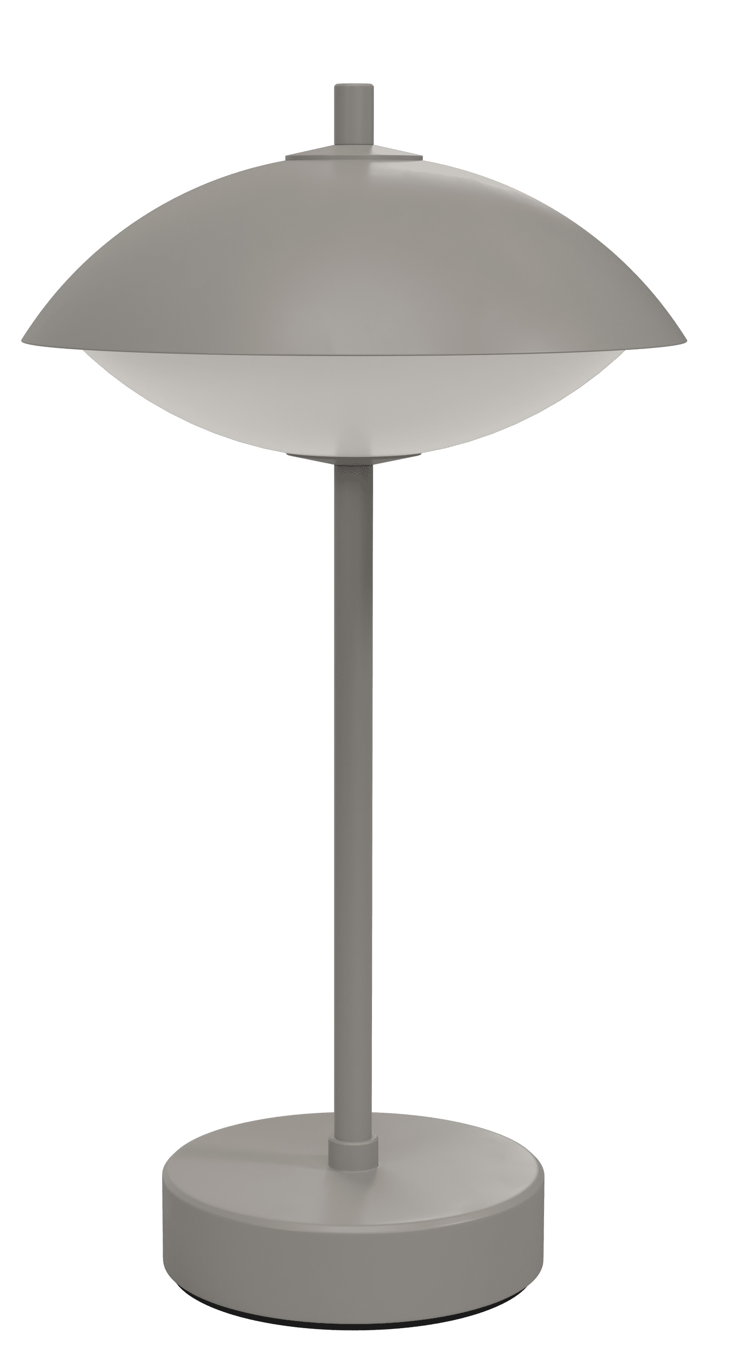 Graue Clam Tischleuchte von Fritz Hansen, eine moderne Akkuleuchte für den Innenbereich.