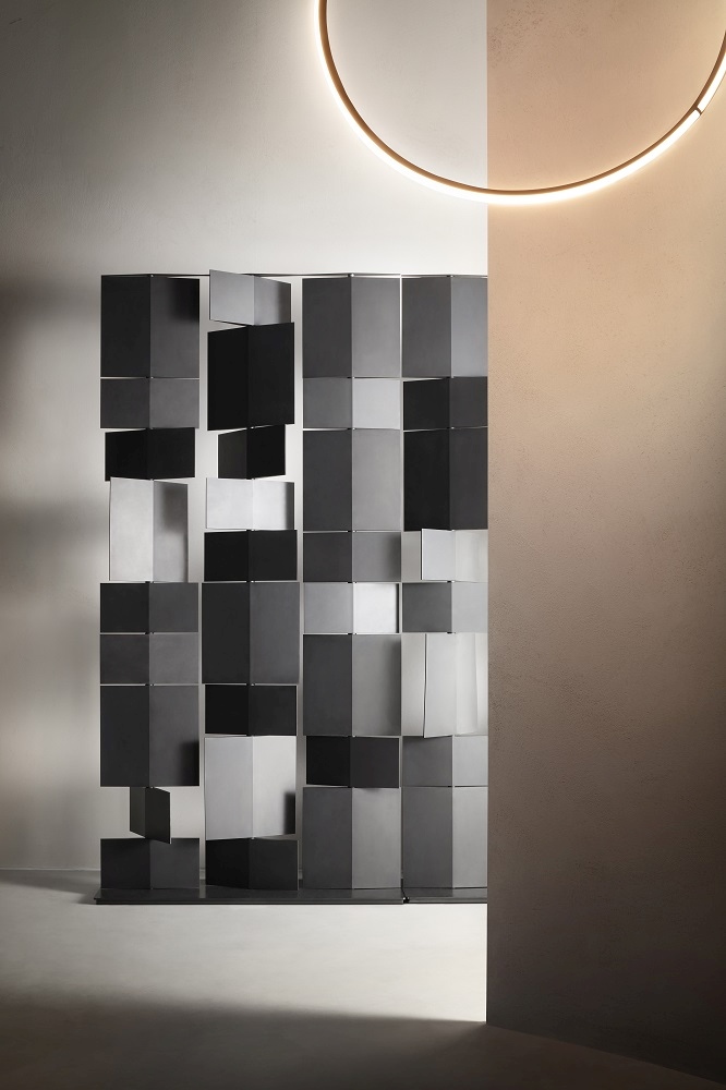 Weißer Divide It Raumteiler mit drei Modulen von MDF Italia, modernes Design.