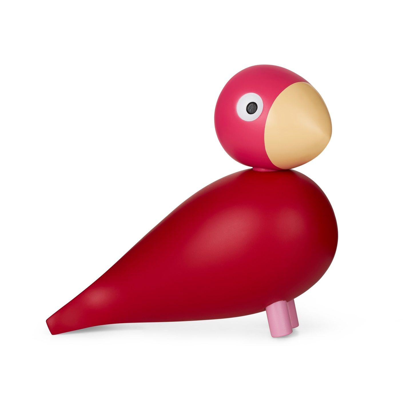 Roter Kay Bojesen Vogel aus Holz, Flora Year Bird 2024, Sammlerstück.