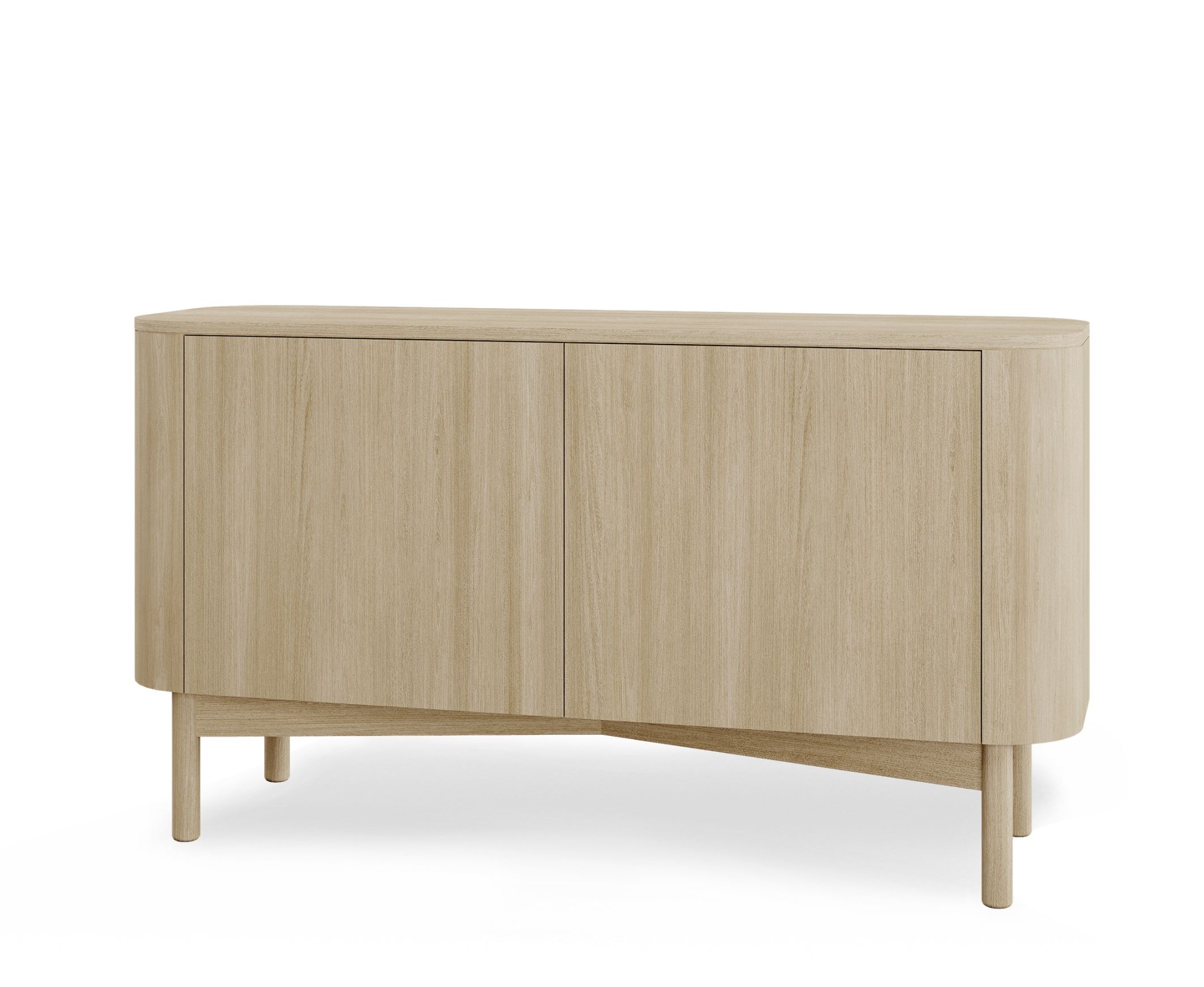 Loud Sideboard aus hellem Eichenholz von Northern mit zwei Türen und schlanken Füßen.