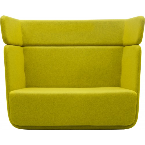 Grünes Basket Sofa mit hoher Rückenlehne von Softline, modernes Design für Wohnzimmer.