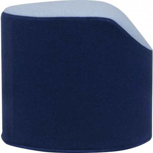 Blauer Coral Hocker von Softline, moderner Sitzhocker für Wohnzimmer und Büro.