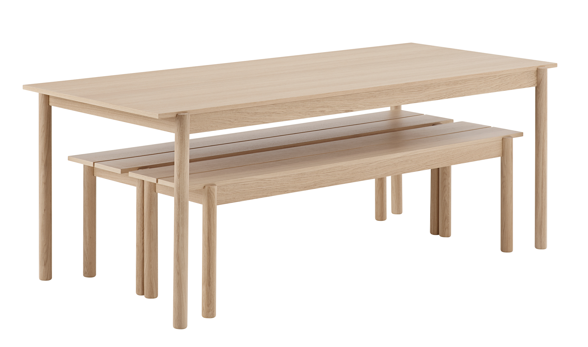 Linear Wood Bench Bank 170x34 cm Muuto