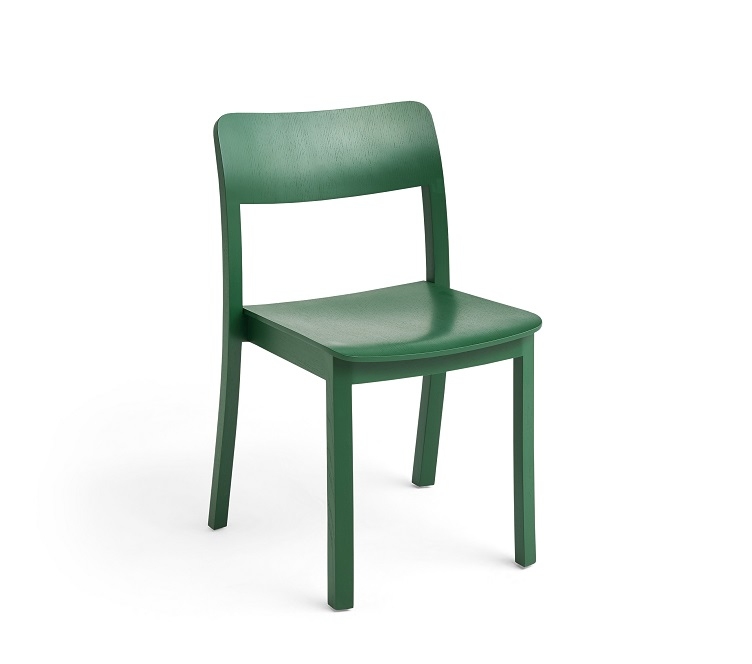 Grüner Pastis Chair Stuhl von Hay, ein moderner Holzstuhl für Esszimmer und Küche.