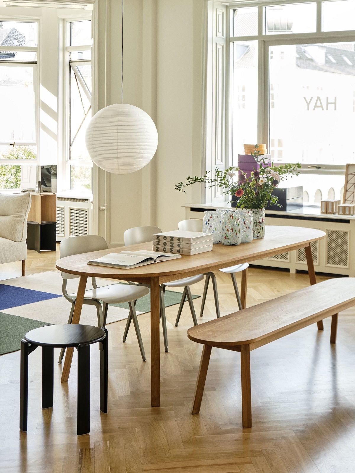 Triangle Leg Bench Bank Hay