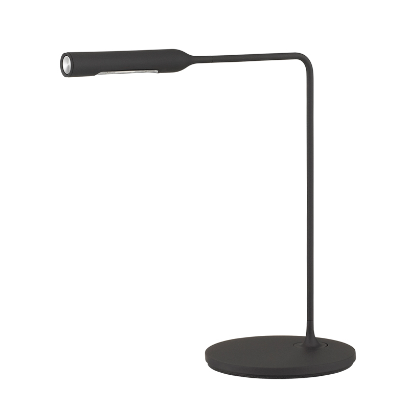 Schwarze Flo Nachttischleuchte Lumina: Moderne LED-Tischleuchte für Schlafzimmer und Nachttisch.