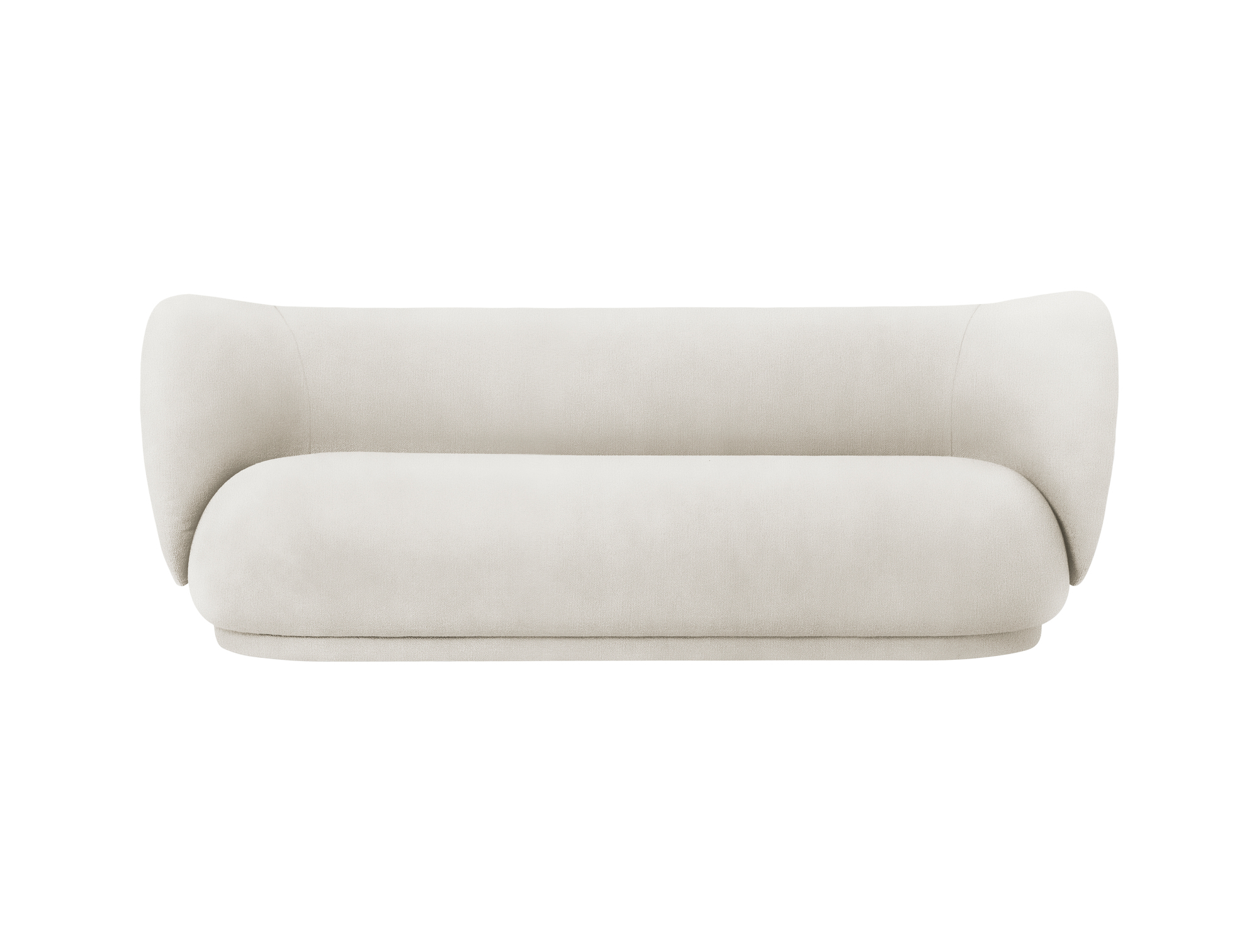 Weißes Rico Sofa von Ferm Living, ein moderner 3-Sitzer mit weichen, abgerundeten Formen.
