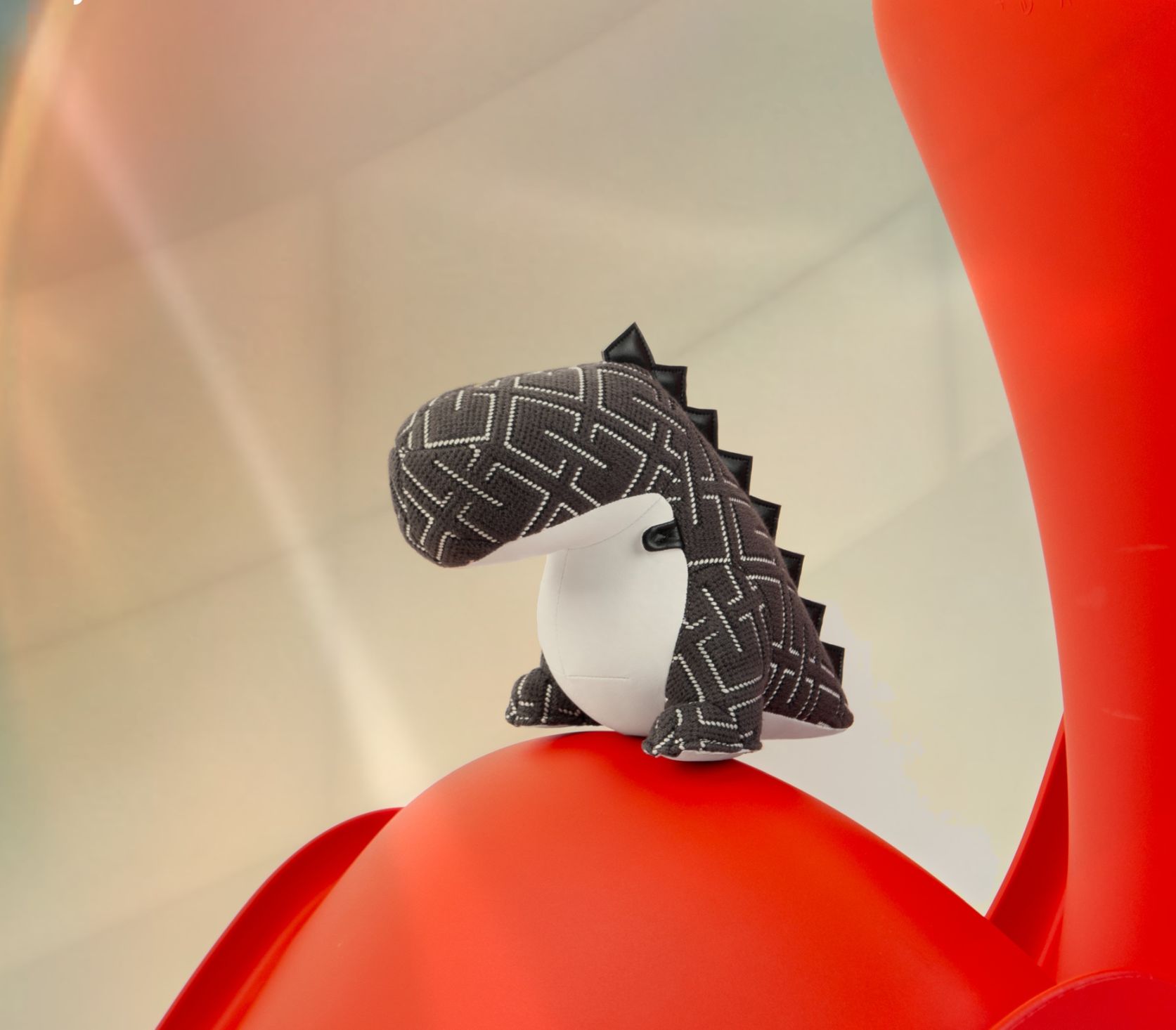 Buchstütze Dinosaurier Bobo Grid Dunkelgrau Züny x KVADRAT