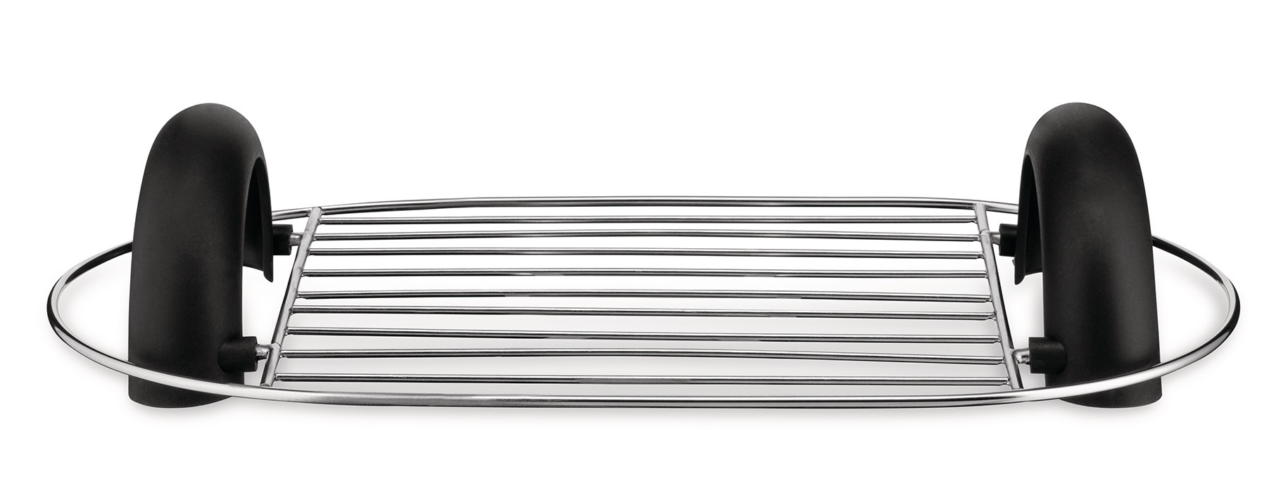 Alessi Toru Brioche-Wärmegrill NE03BW Ersatzteil: Metallgrill mit schwarzen Halterungen für Brioche.