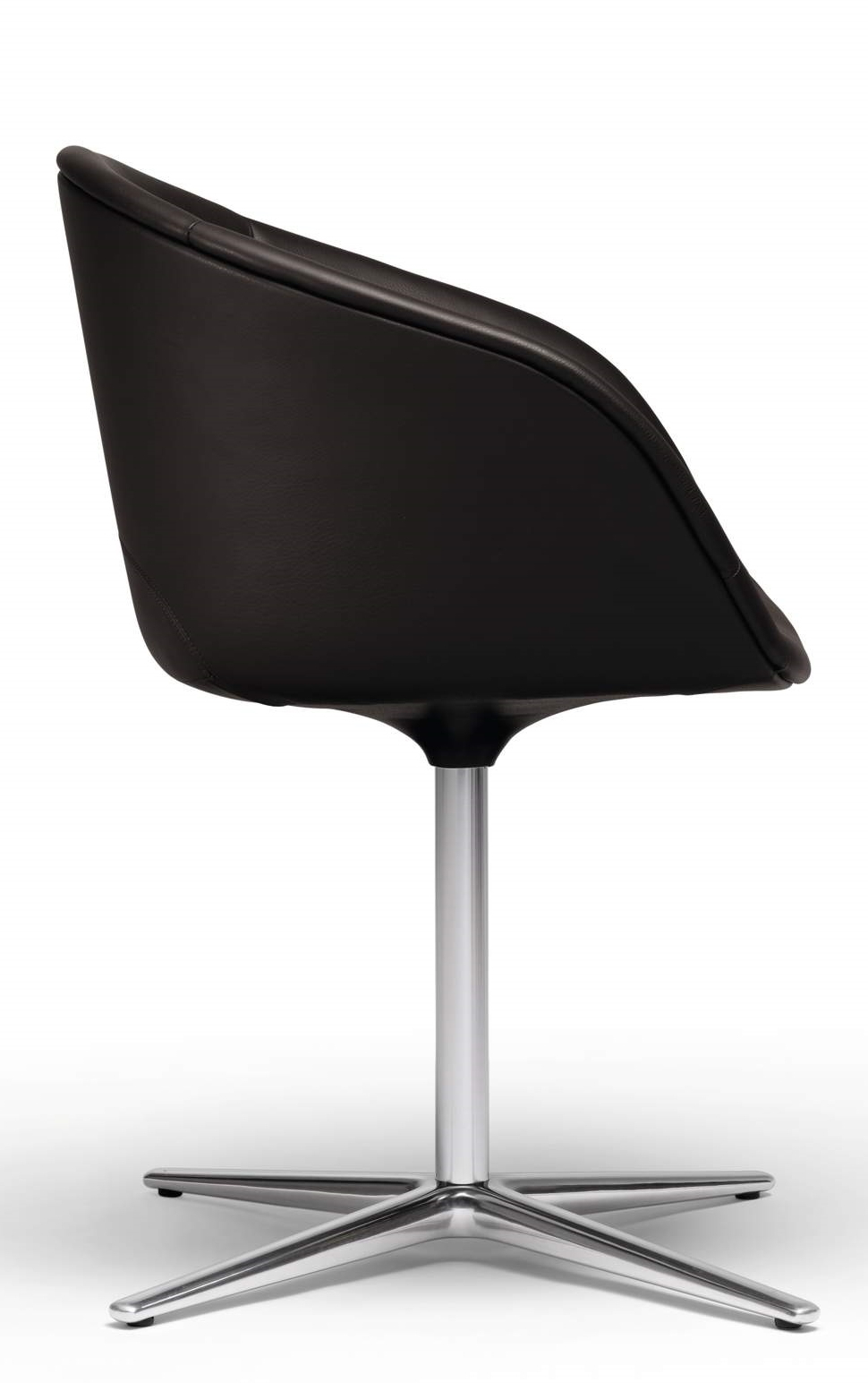 Schwarzer Kyo Sessel mit Drehfuß von Walter Knoll, modernes Design für Büro und Wohnen.