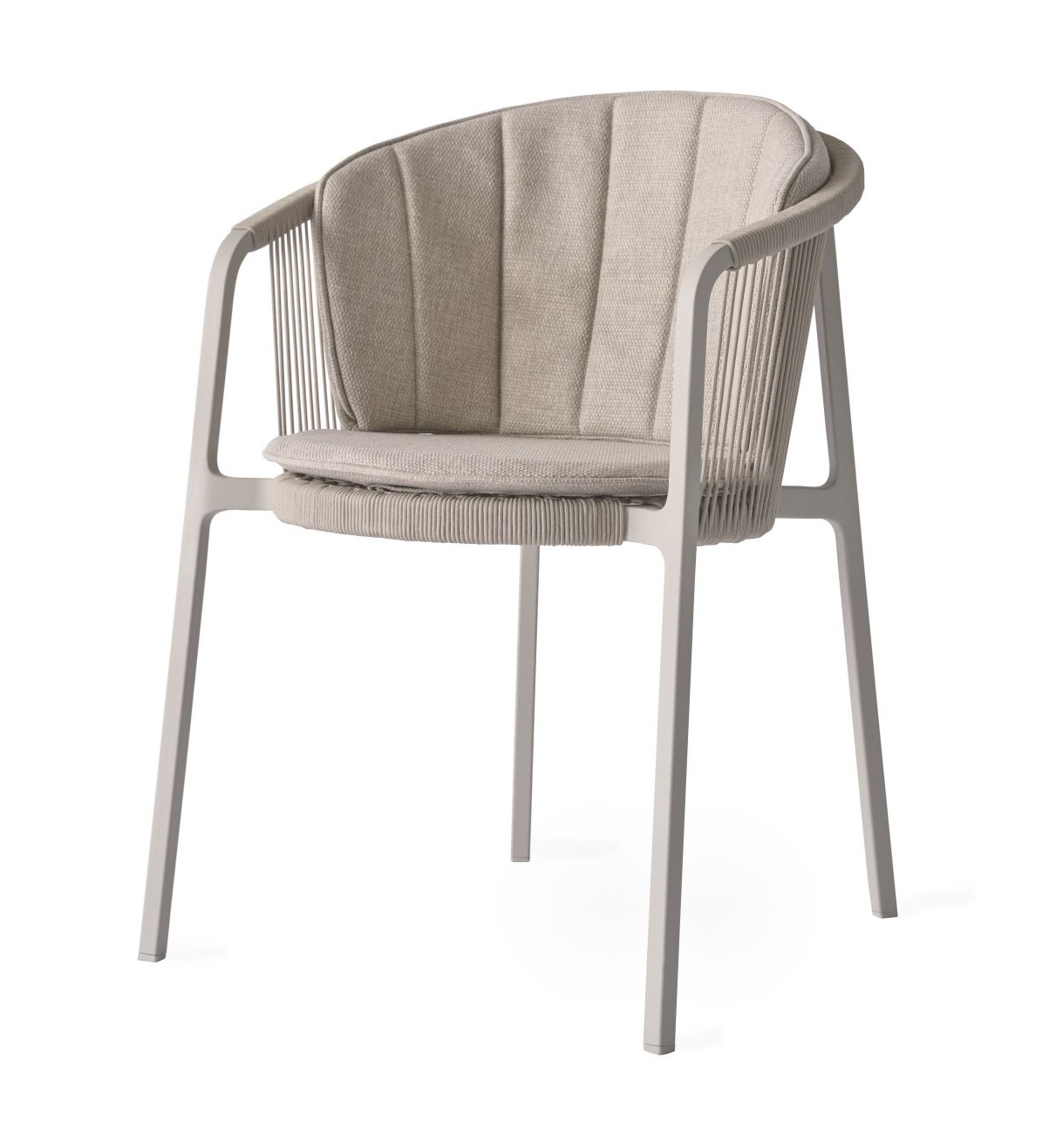 Lagrasse Stuhl: Bequemer Outdoor-Stuhl mit Sitz- und Rückenkissen, ideal für Garten und Terrasse.