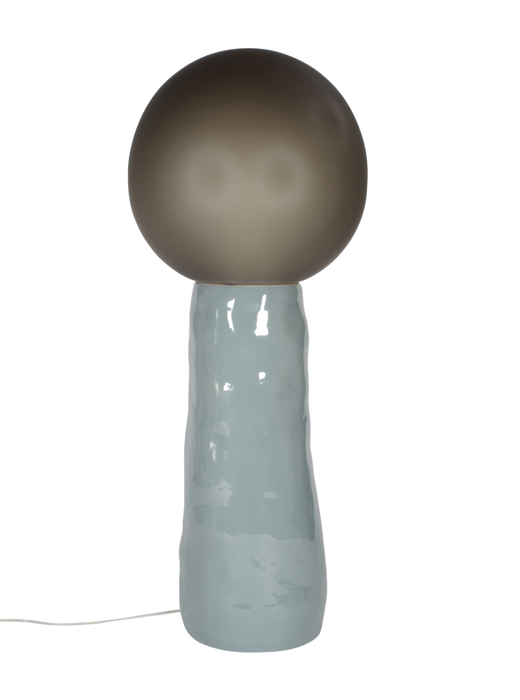 Kokeshi high Stehleuchte Schirm grau / Basis grau Pulpo