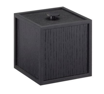 Frame 10 Aufbewahrungsbox von by Lassen, Esche schwarz gebeizt. Quadratische Holzbox mit Deckel.