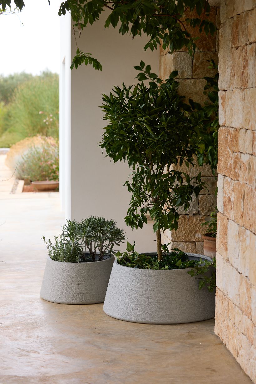 Soil Planter Trapezium Large Pflanzgefäß Outdoor Cane-Line