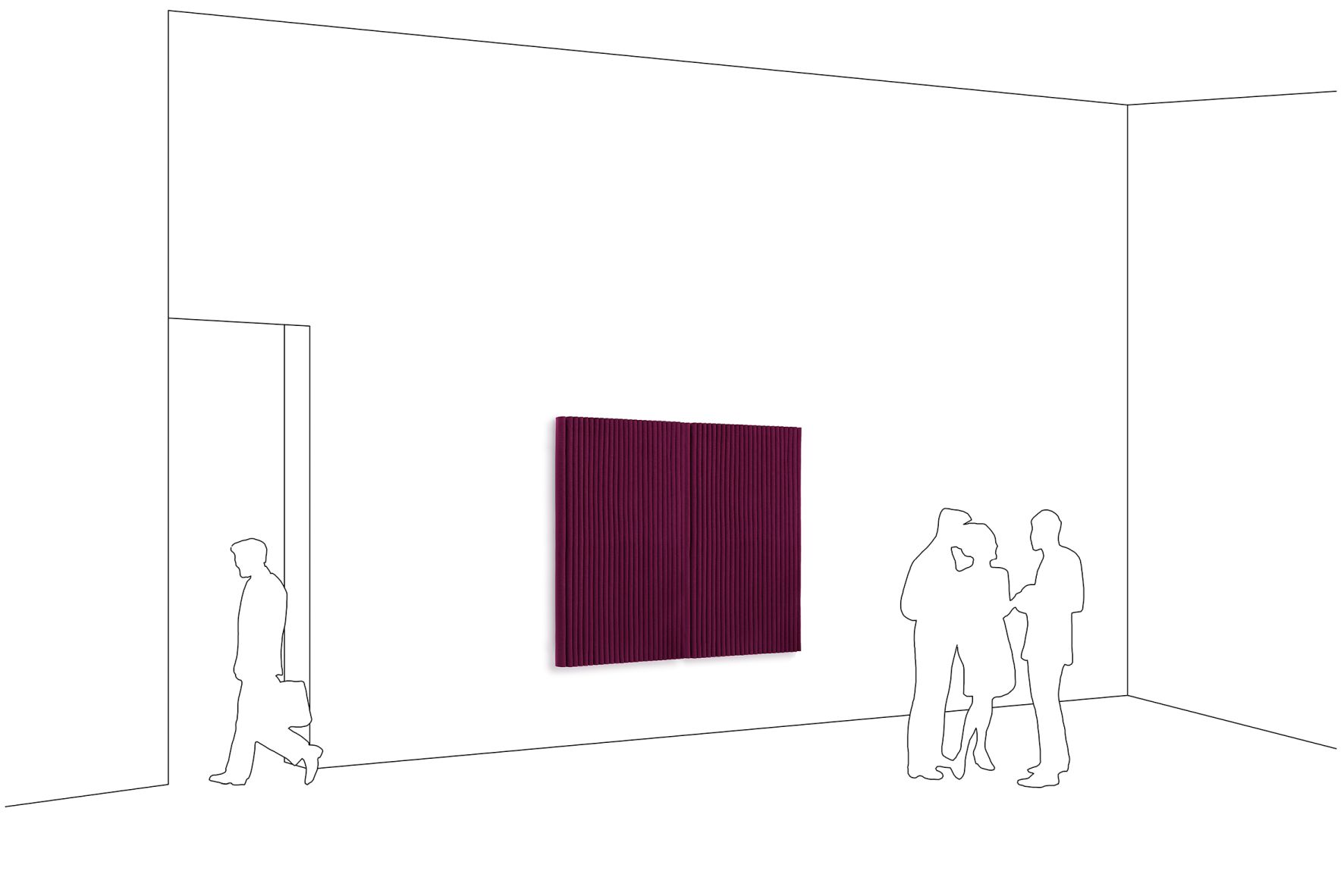 Welle Wandmodul Hochformat inkl. 4 Wandhalterungen HEY - SIGN by BWF Group