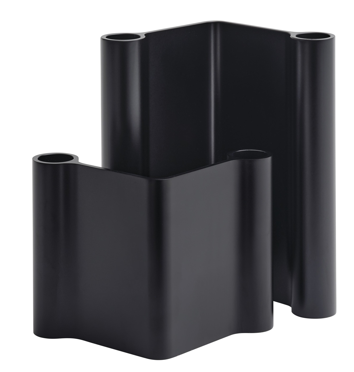 Pair Candleholder Kerzenständer Muuto B 10 x H 11 cm / Schwarz