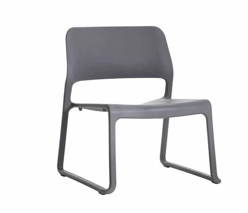 Grauer Spark Lounge Stuhl von Knoll International für den Außenbereich, moderner Gartenstuhl.