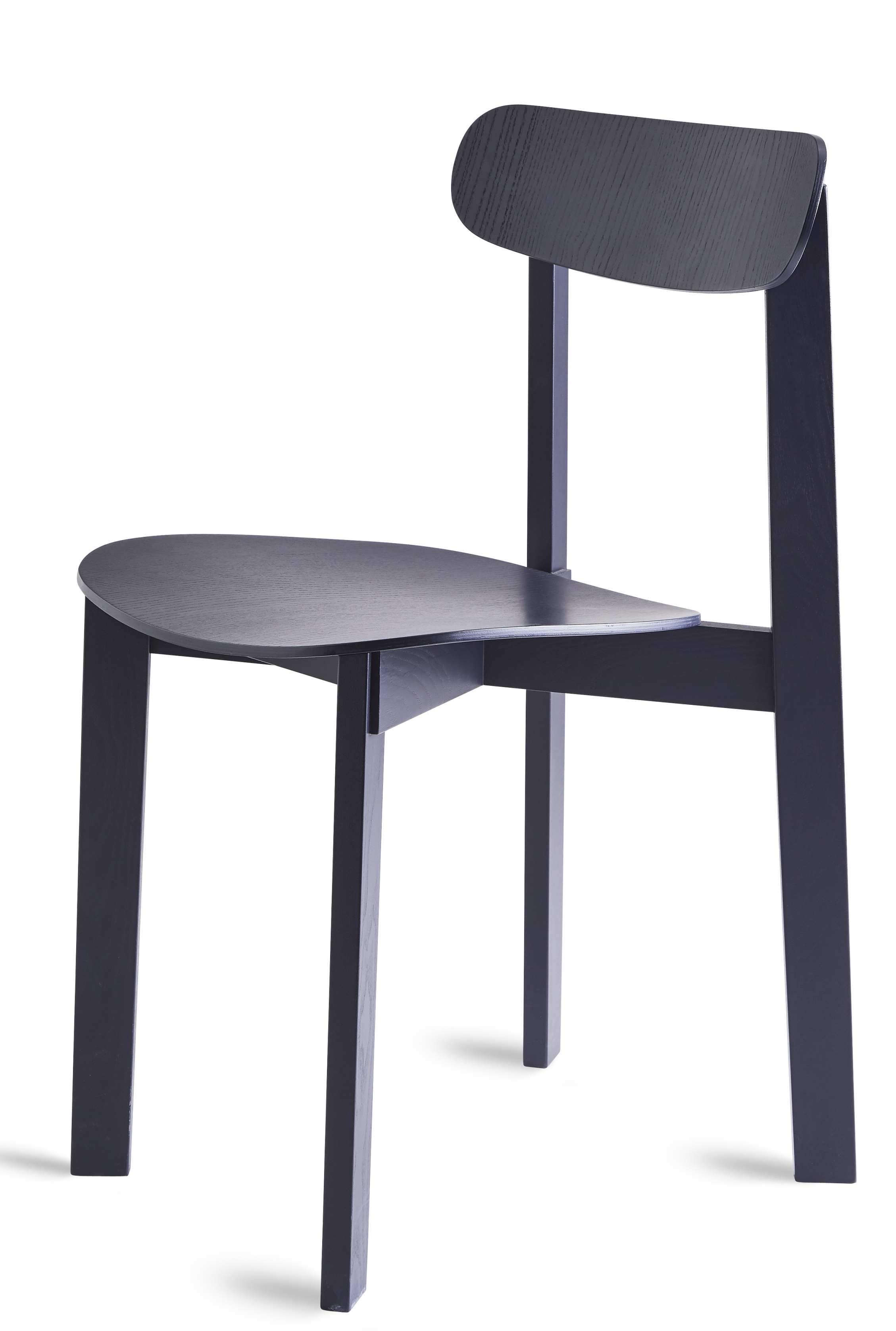 Bondi Chair Stuhl Please wait to be seated Esche marineblau lackiert