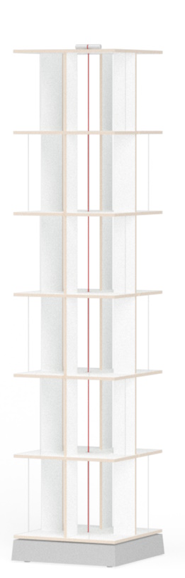 Buchstabler Bücherturm, DVD-Regal Nils Holger Moormann