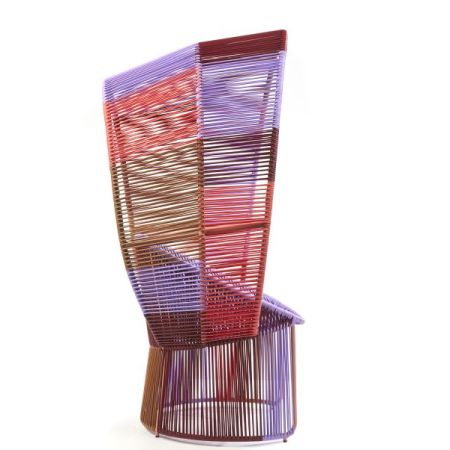 Cartagenas Reina Chair: Moderner Outdoor-Sessel aus farbigem Seilgeflecht, Design Gartenmöbel.