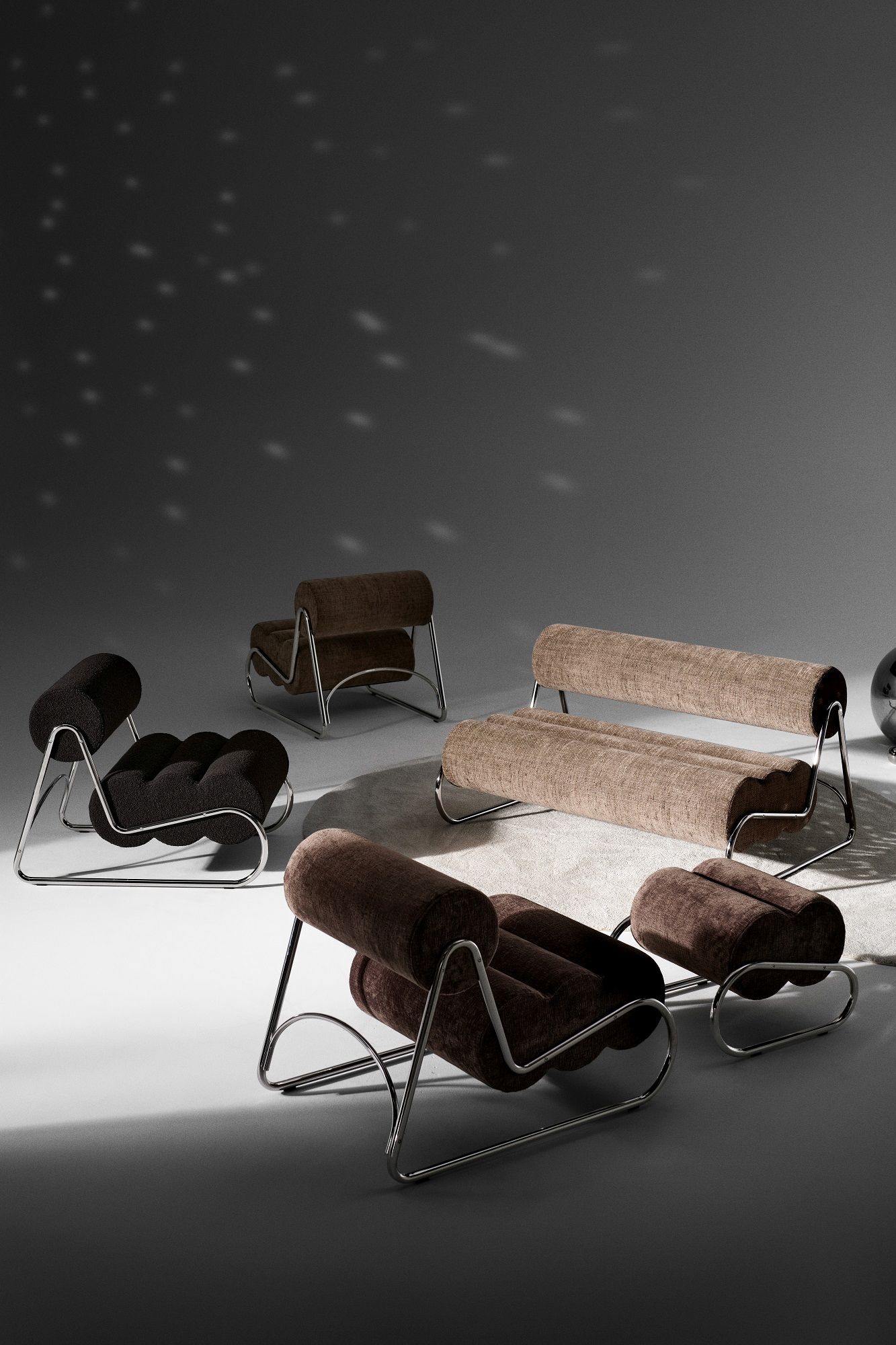 Fave Sofa 2-Sitzer Gestell schwarz Norr11