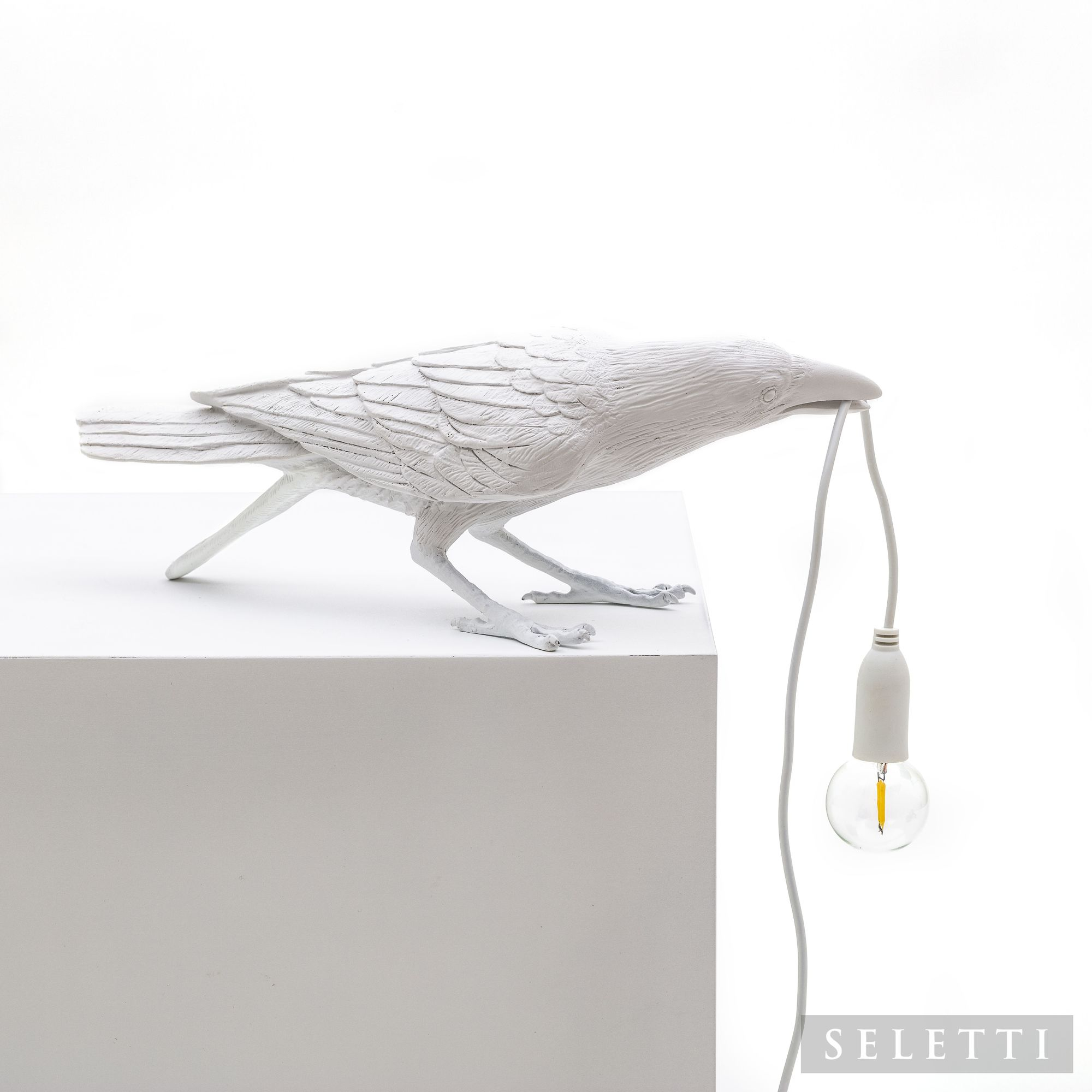 Bird Lamp Playing white Leuchte Seletti EINZELSTÜCK