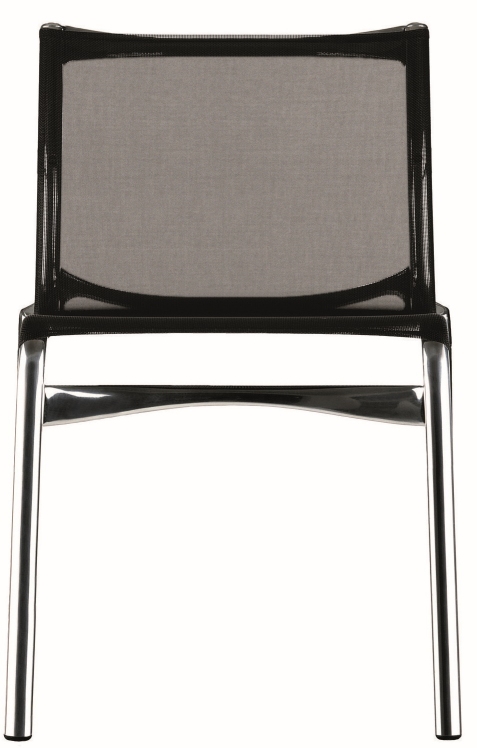 Frame Stuhl mit Netzbespannung und verchromtem Gestell, Design Bürostuhl von Alias.