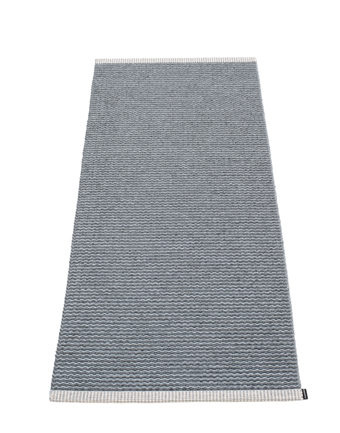 Grauer Pappelina Mono Kunststoffteppich 60x150 cm, gewebt, für Innen- und Außenbereich geeignet.