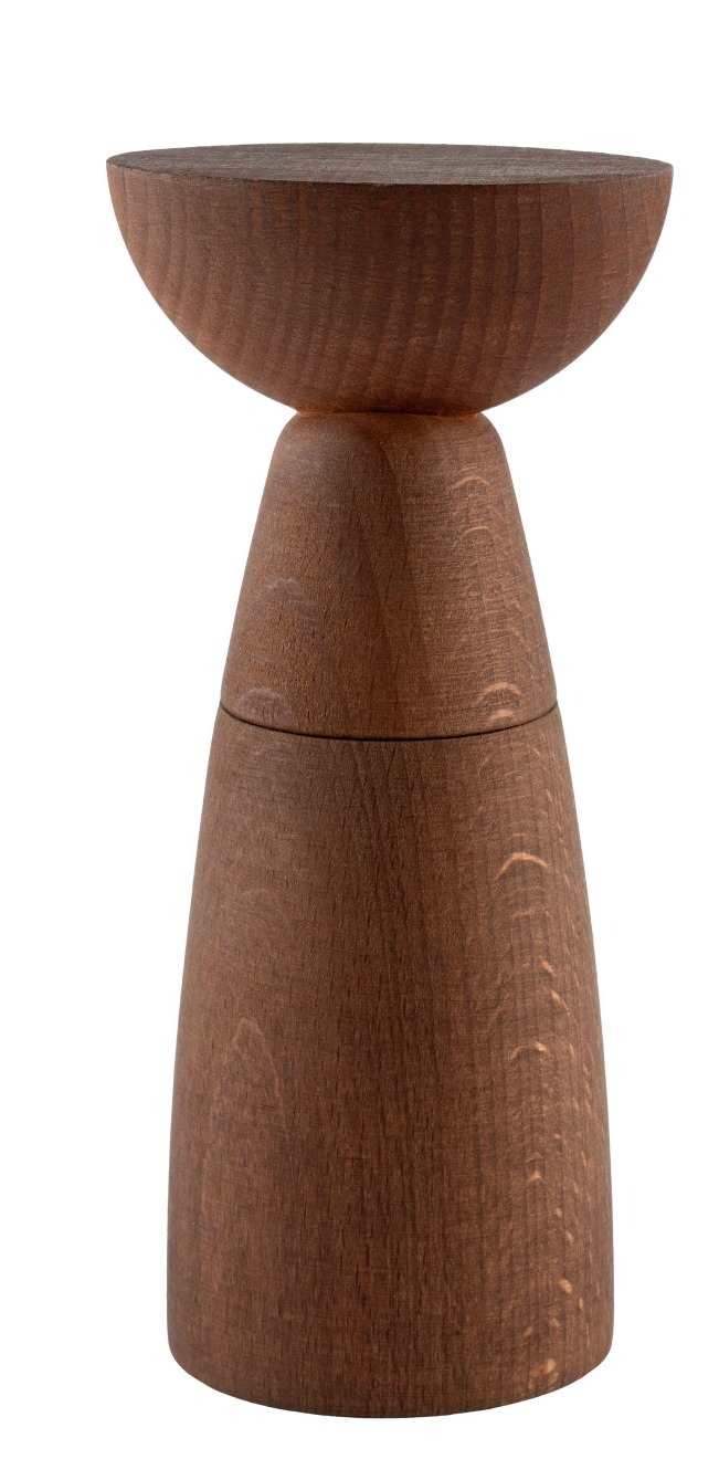 Alessi Oaxaca Mühle aus Holz, braune Gewürzmühle für Salz, Pfeffer und andere Gewürze.