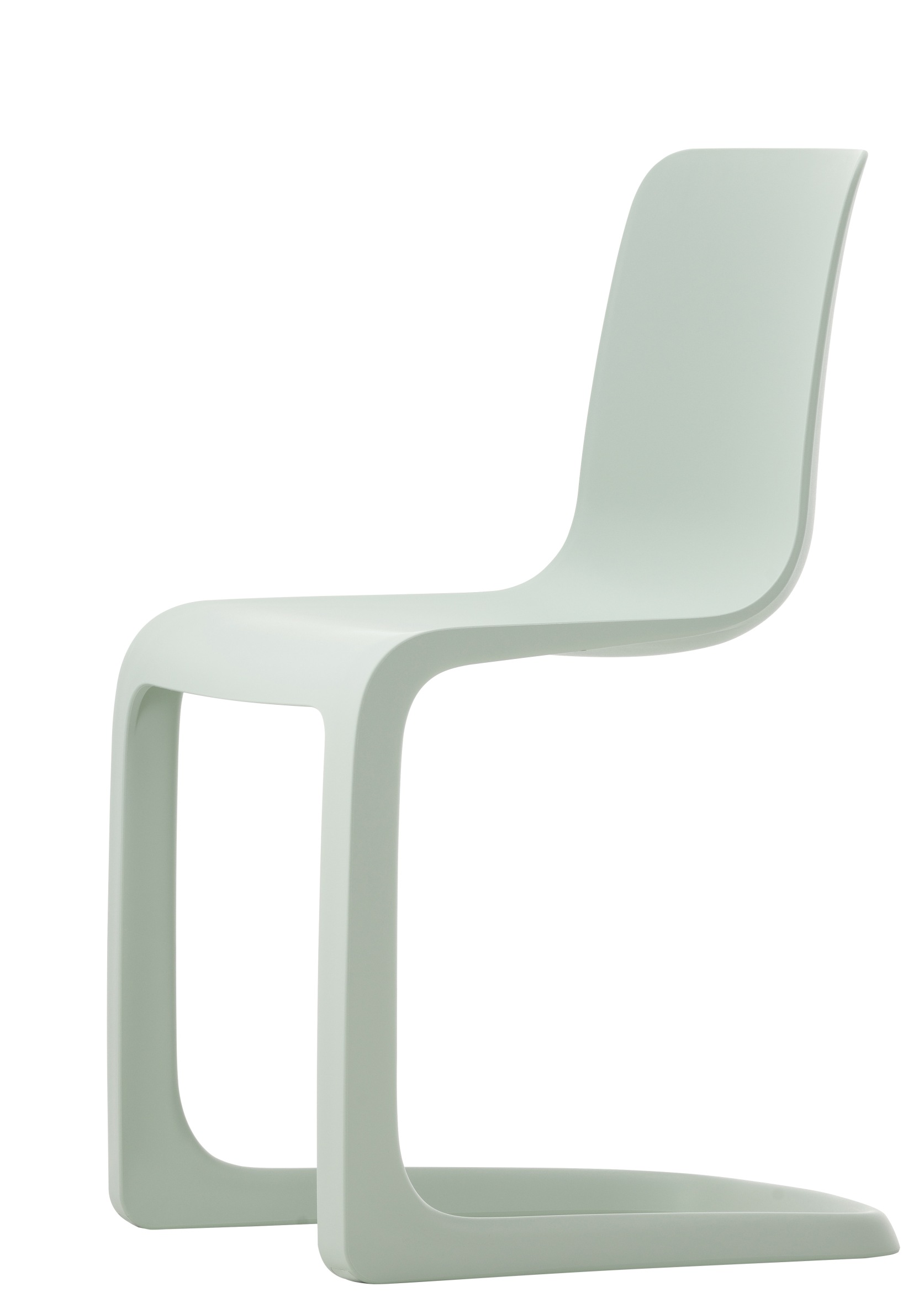 Heller Evo-C Chair Stuhl von Vitra, ein moderner Freischwinger Stuhl in Mintgrün.