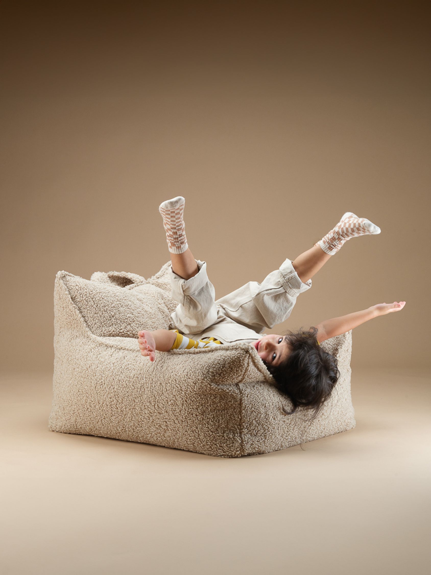 Kindersitzsack Sessel Teddystoff Wigiwama