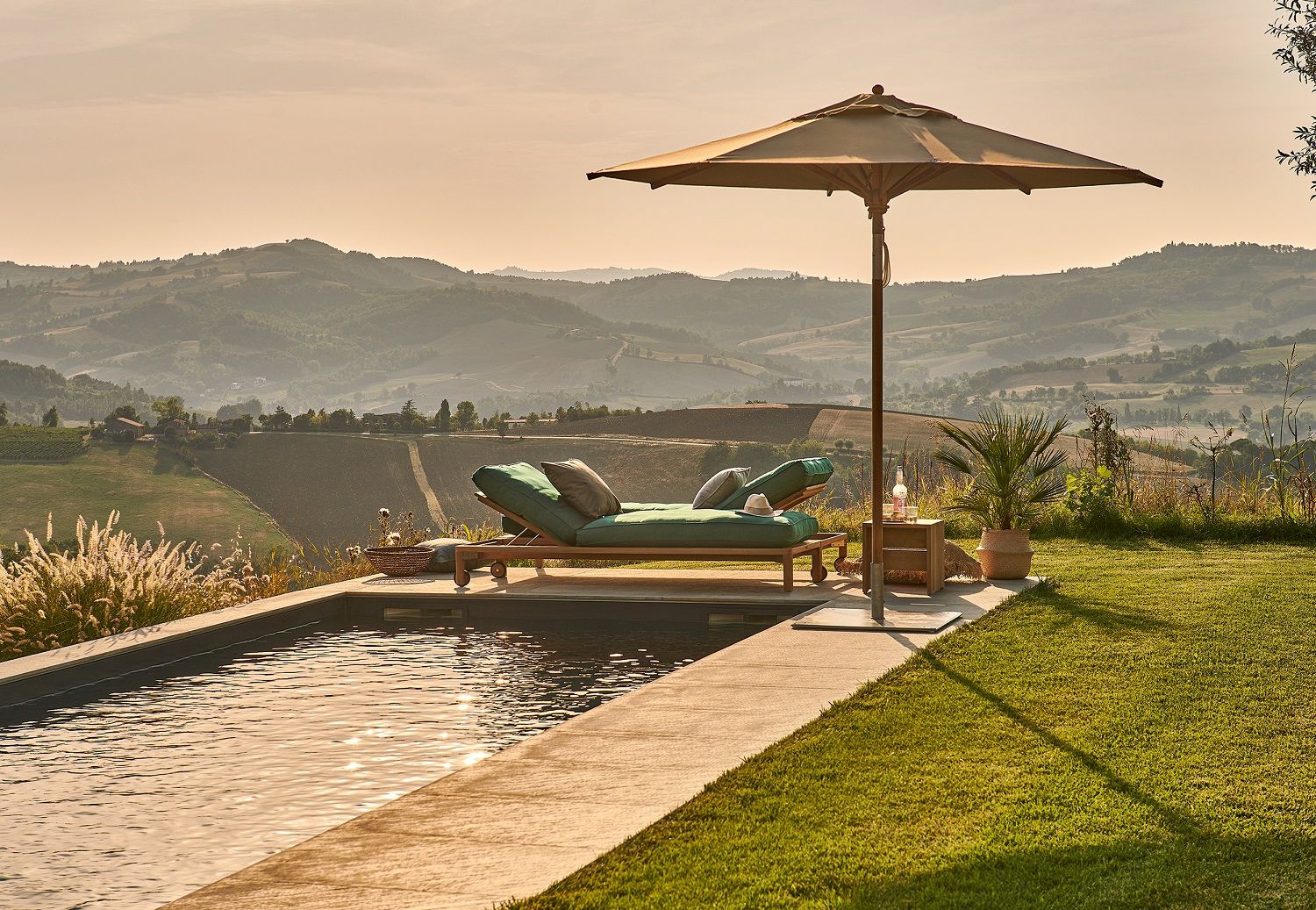 Teakschirm / Sonnenschirm Weishäupl