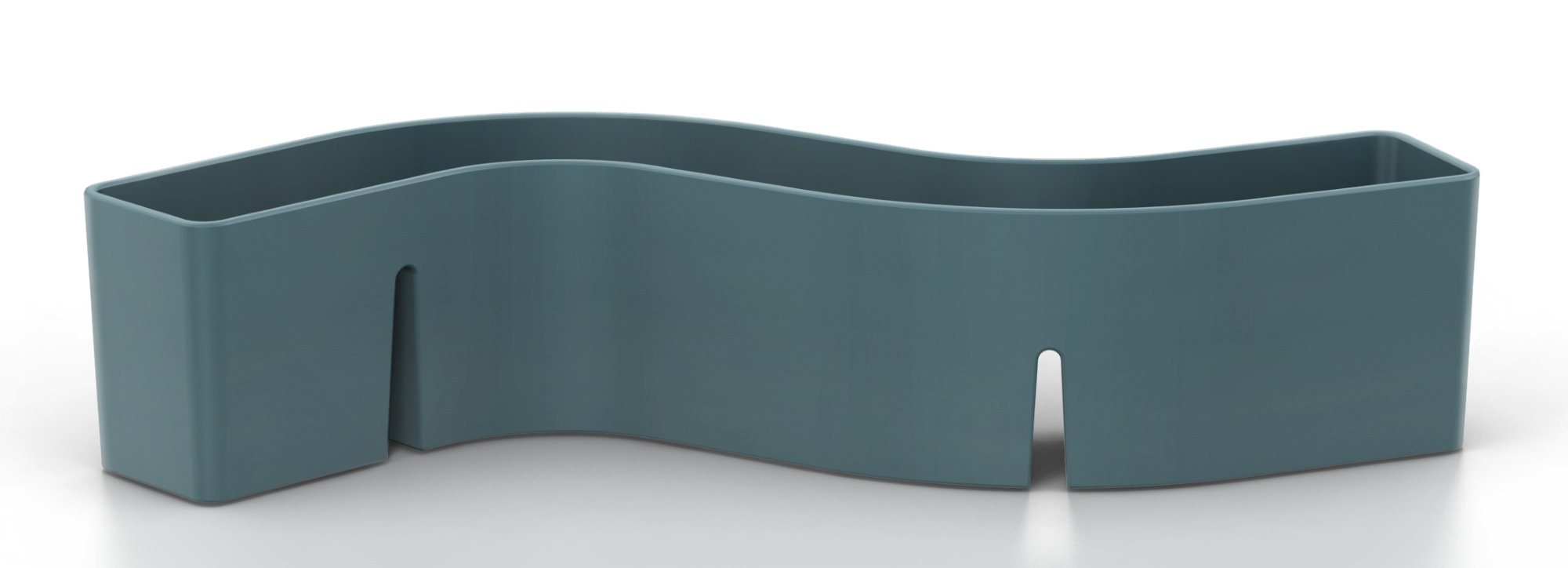 Blauer S-Tidy Stiftehalter von Vitra, wellenförmiges Design für Schreibtischorganisation und Bürobedarf.