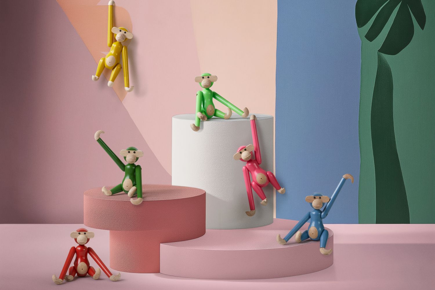 Affe Mini farbig Kay Bojesen Pink