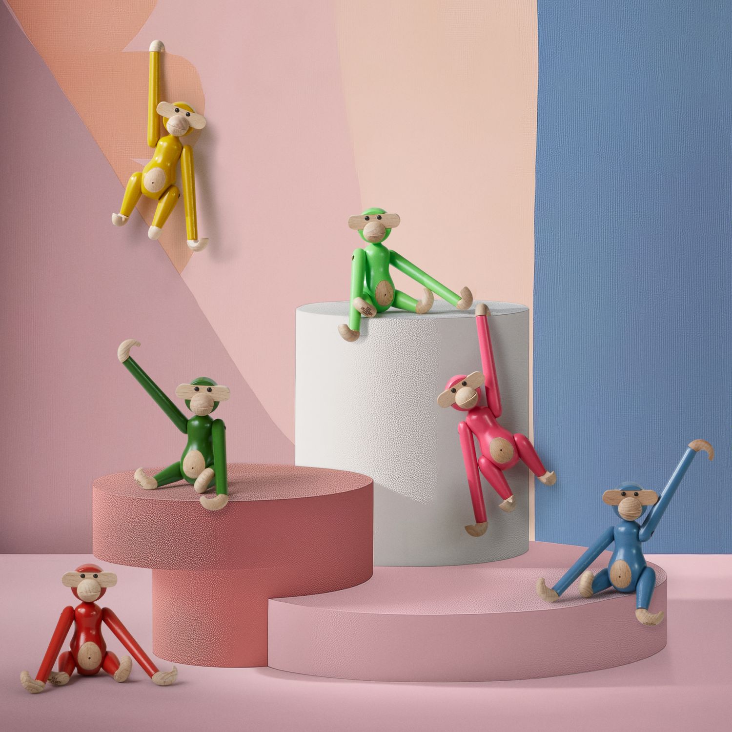 Affe Mini farbig Kay Bojesen Pink