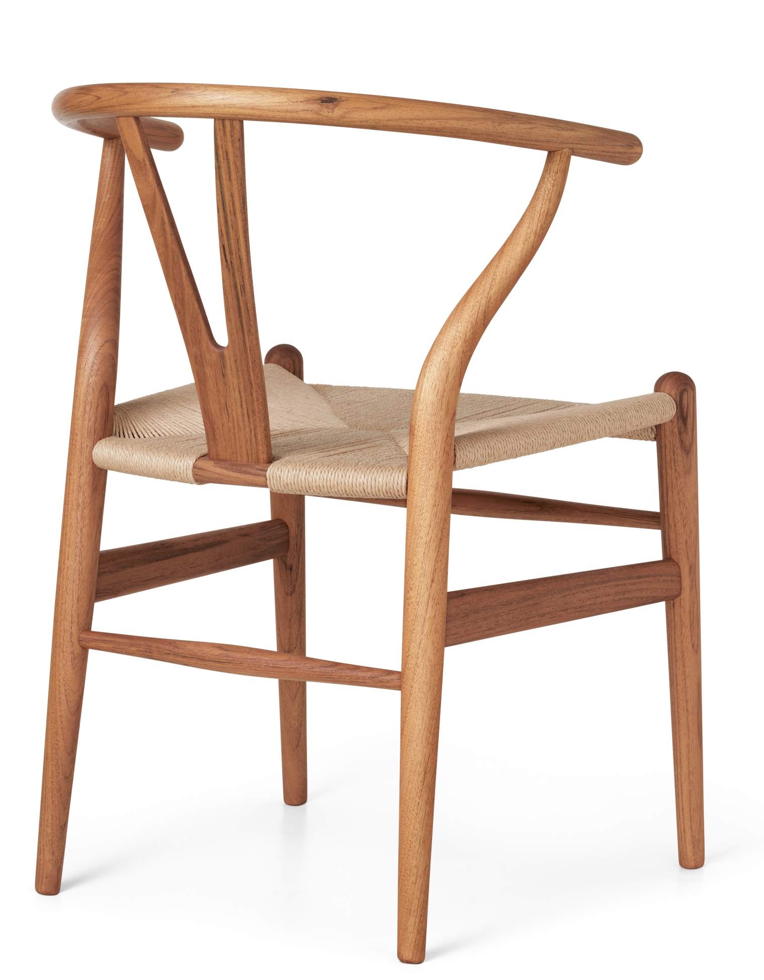 CH24 Wishbone Chair von Carl Hansen & Søn aus Teakholz mit geflochtener Sitzfläche.