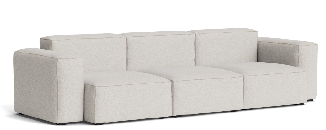 Helles Mags Soft Sofa 3-Sitzer mit niedrigen Armlehnen, modernes Design für Wohnzimmer und Lounge.
