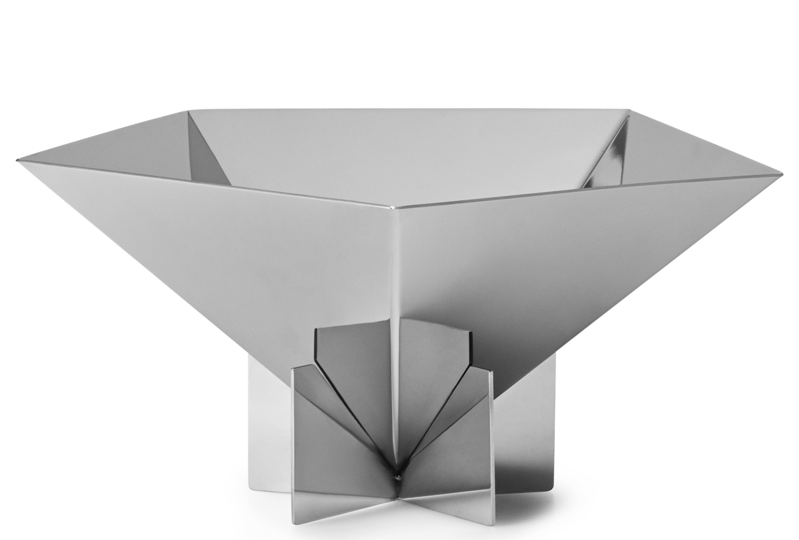 Fem Schale von Normann Copenhagen aus Edelstahl, moderne Dekoschale für Obst und Wohnaccessoires.