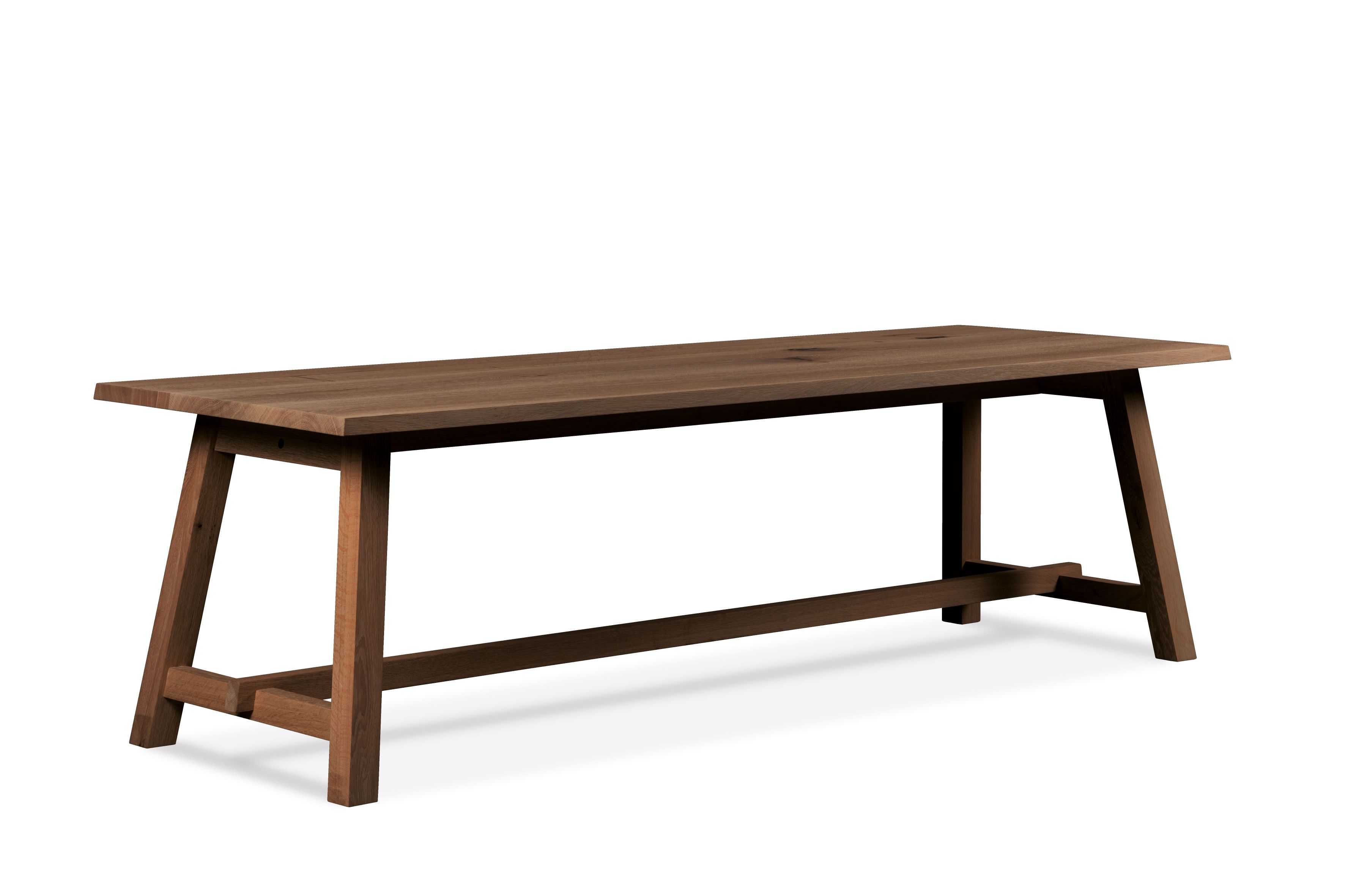 BC 02 Cantina Tisch von Janua, Outdoor Esstisch aus massivem Kastanienholz, braun.