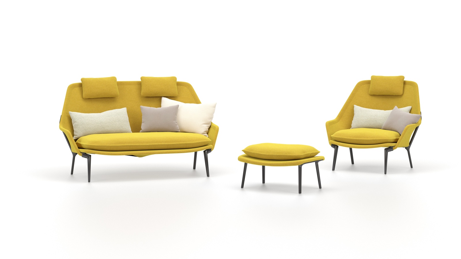 Slow Chair Ottoman Stoff Vitra