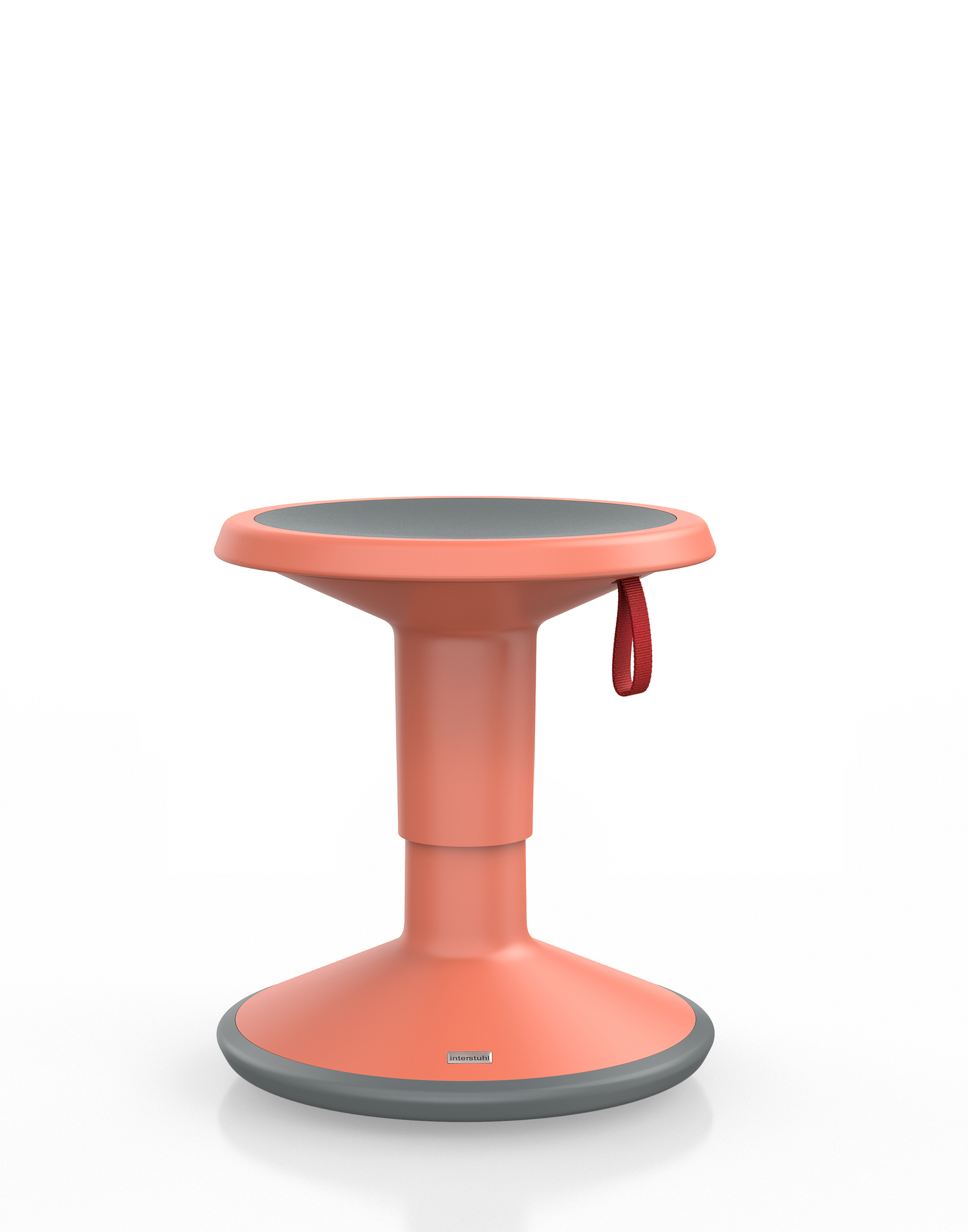 Interstuhl UP Junior Edition Kinderhocker in Lachsorange, ergonomischer Sitzhocker für Kinder, höhenverstellbar und kippsicher.