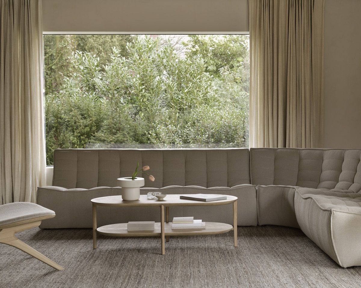 Bok Couchtisch lang Eiche 1 Regal Ethnicraft