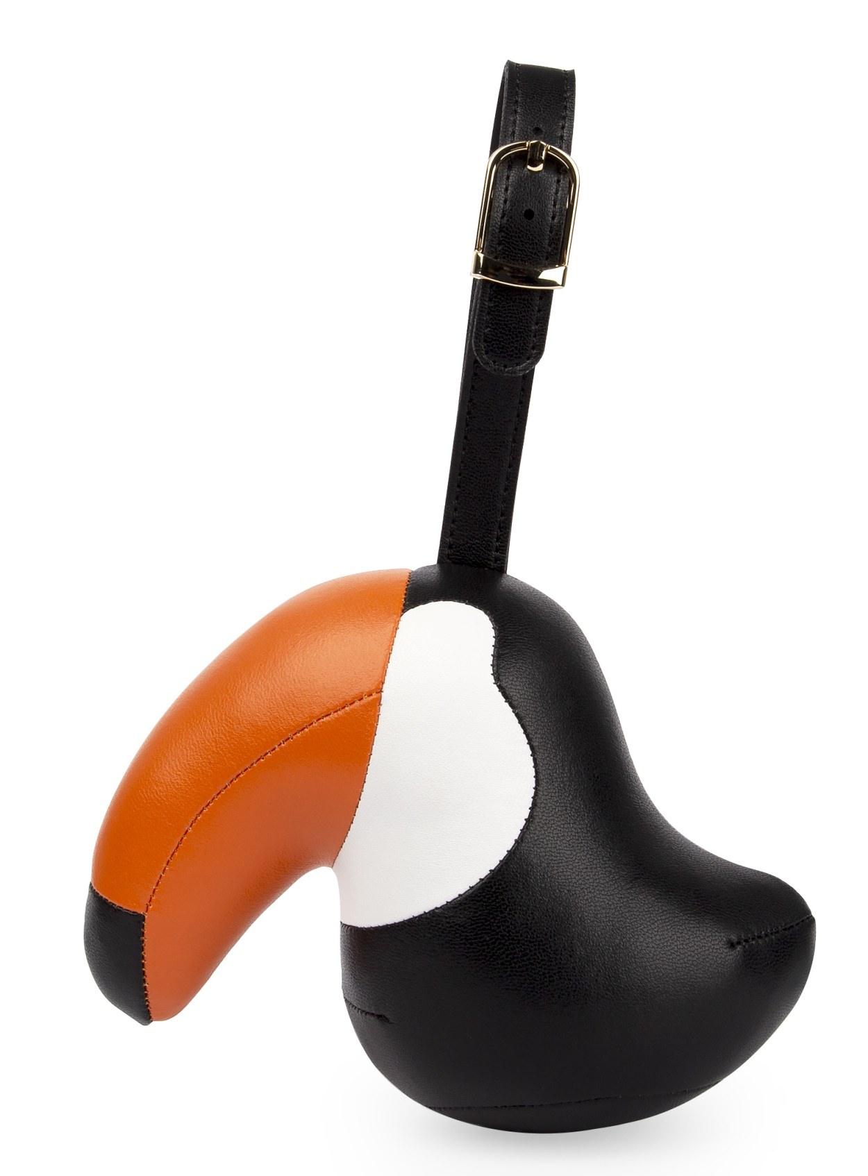 Bag Charm Taschenanhänger Toucan Toco Schwarz / Orange Züny 